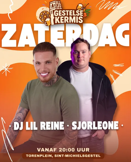 Dagposter zaterdag 26 september 2026 met DJ Lil Reine en Sjorleone