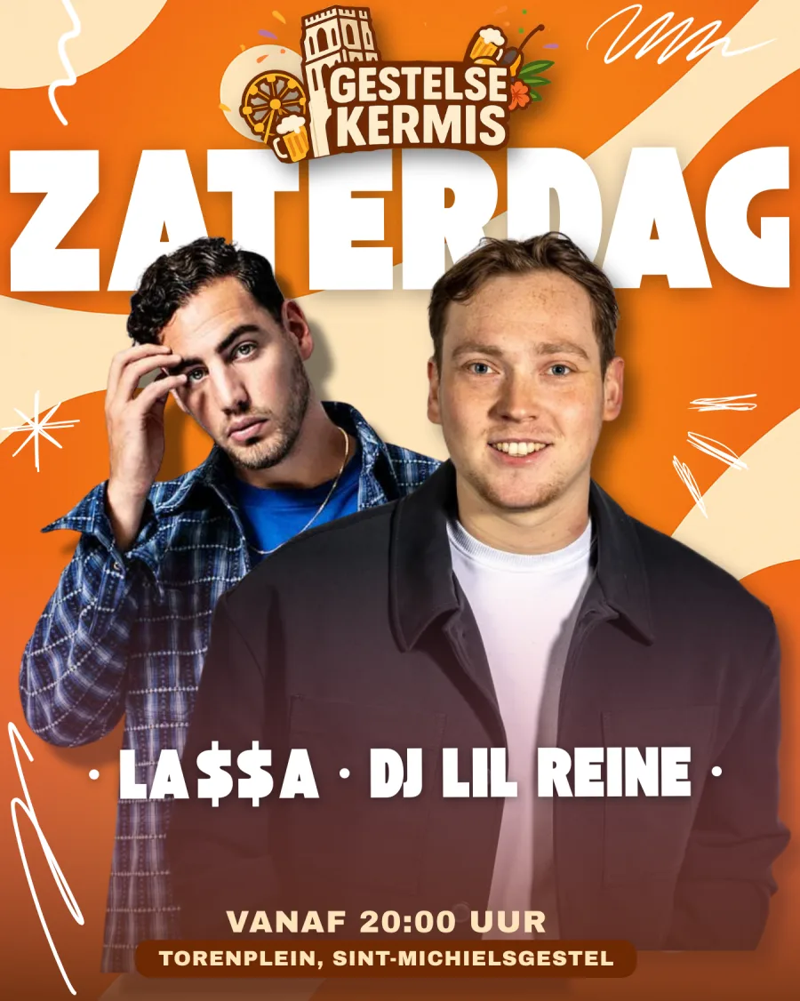 Affiche zaterdag editie 2025 met LA$$A en DJ Lil Reine